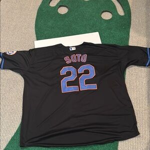 Black Soto 22 Baseball Jersey